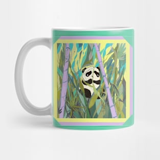 Panda hiding behind the Bamboo Mug